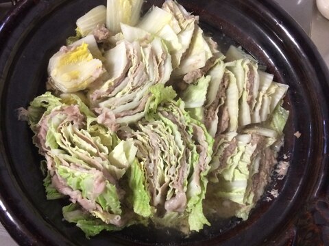 うちの鍋 豚肉とひき肉の白菜はさみ鍋